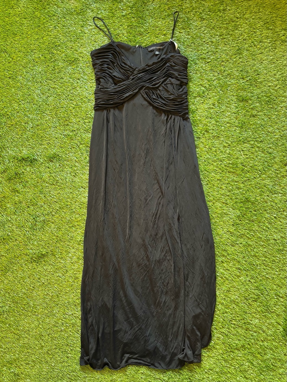 Banana Republic Black Ruched Maxi Dress Size 12
